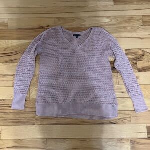 American Eagle Outfitters Pink V-Neck Sweater